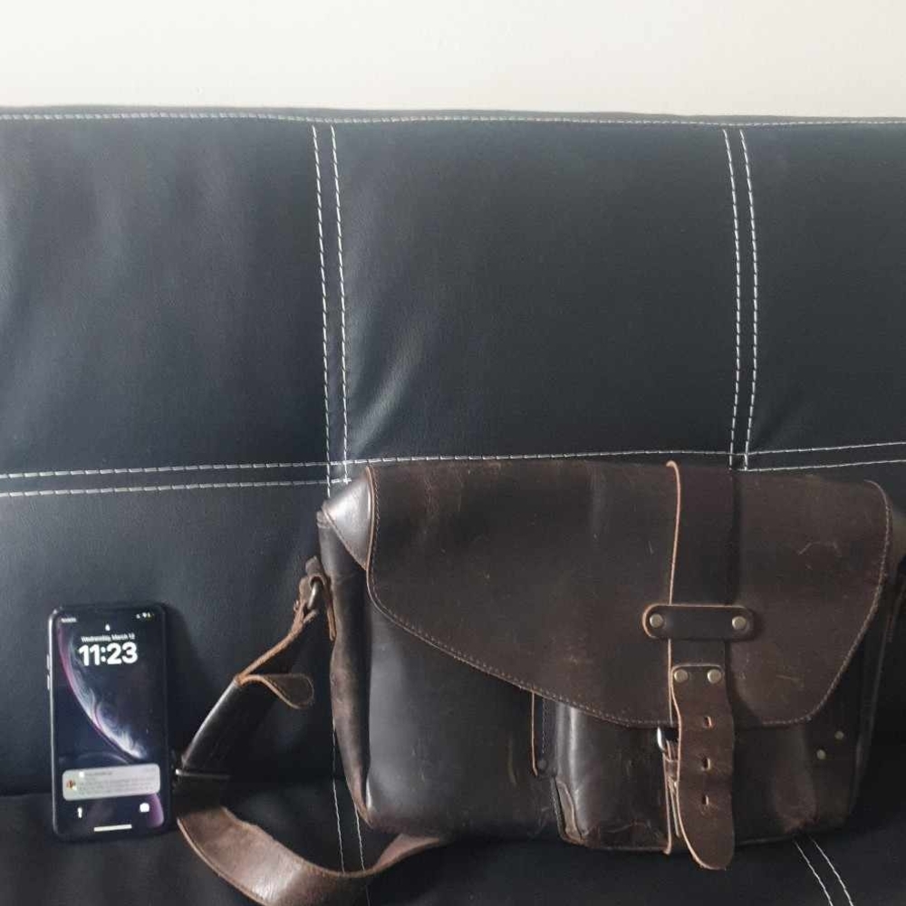 Brown Leather Messenger Bag